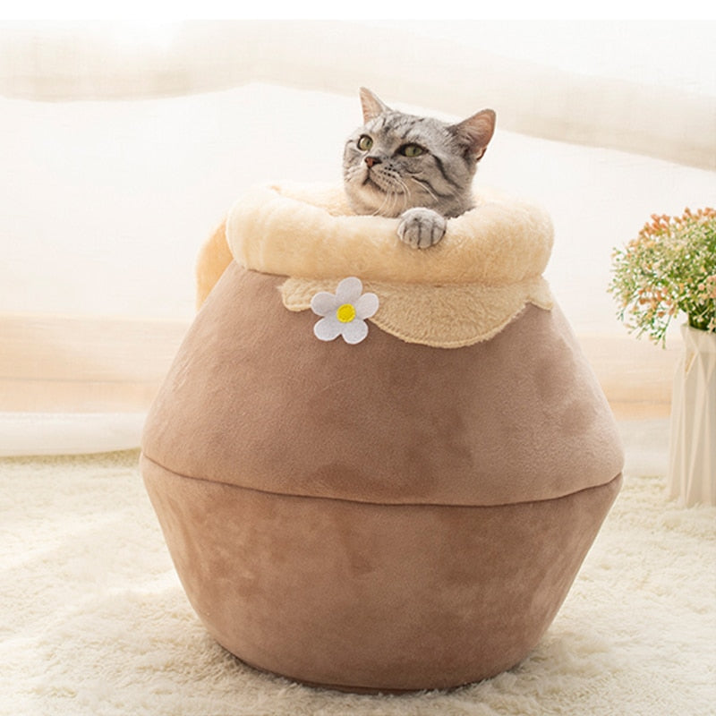 Luxury Winter Soft Plush Cat Bed