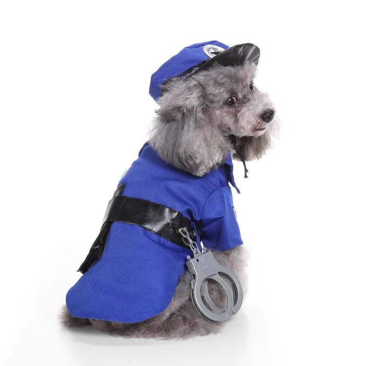 Funny Halloween Cop Dog Costume