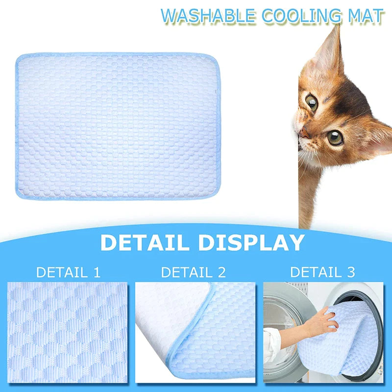 Cold Fabric Ice Silk Dog Cooling Mat