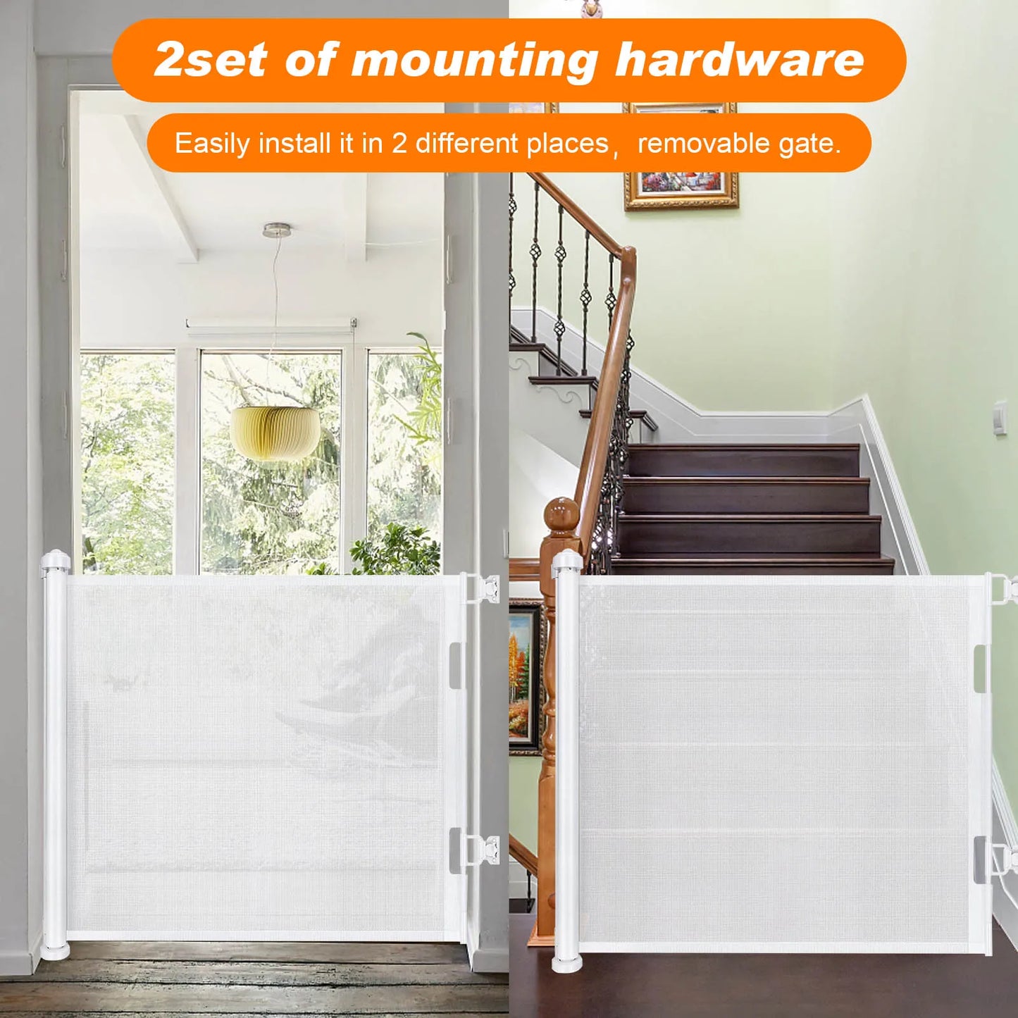 Safety Mesh Retractable Dog Gate