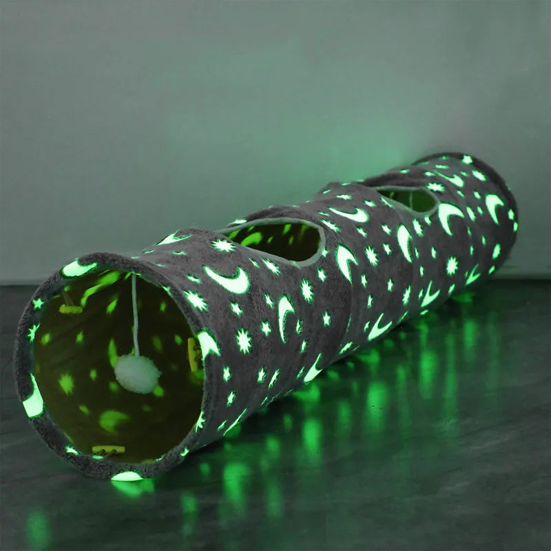 Luminous Collapsible Cat Tunnel