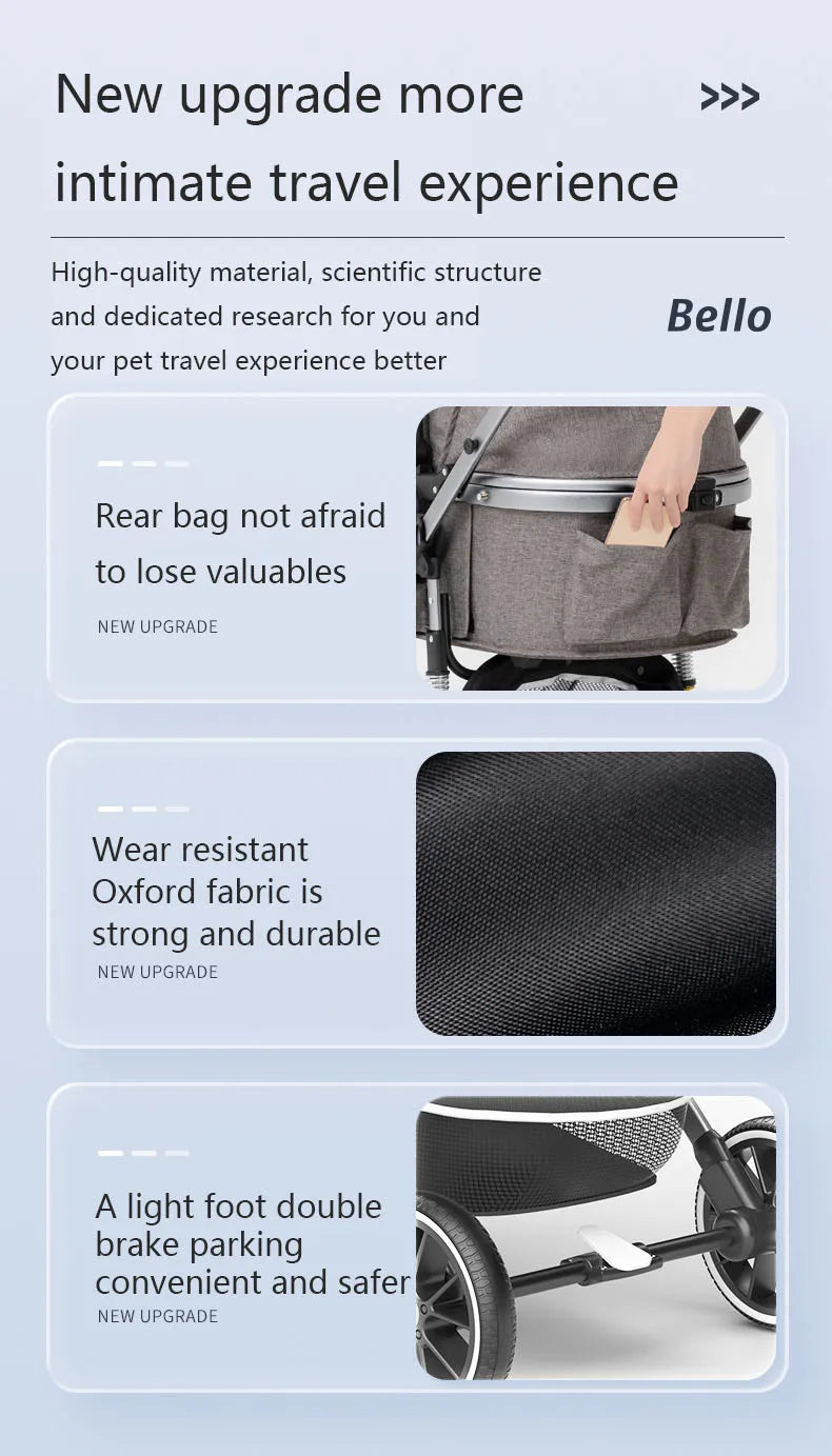 Lightweight Aluminum Frame Dog Stroller
