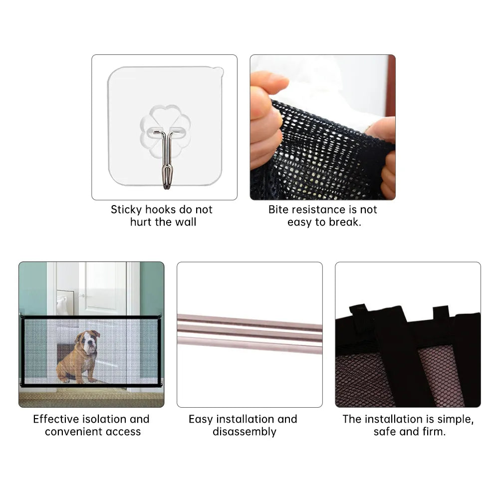 4 Hooks Dog Breathable Mesh Fences
