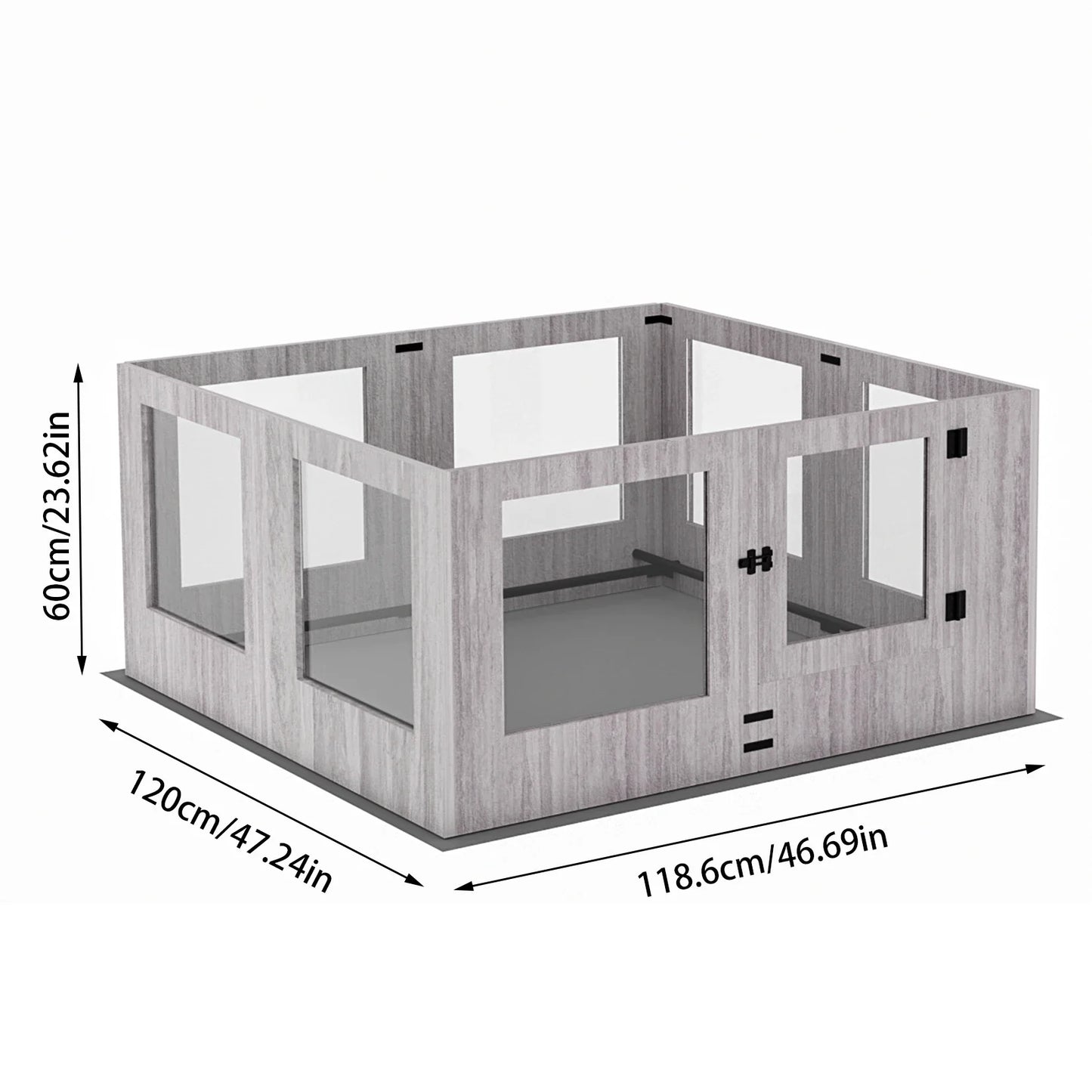 Indoor Tempered Glass Dog Playpen