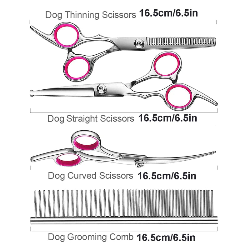4CR Titanium Coated Dog Scissors Kit
