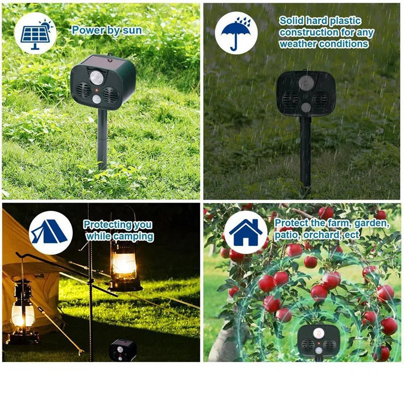 Ultrasonic Solar Outdoor Animal Repeller