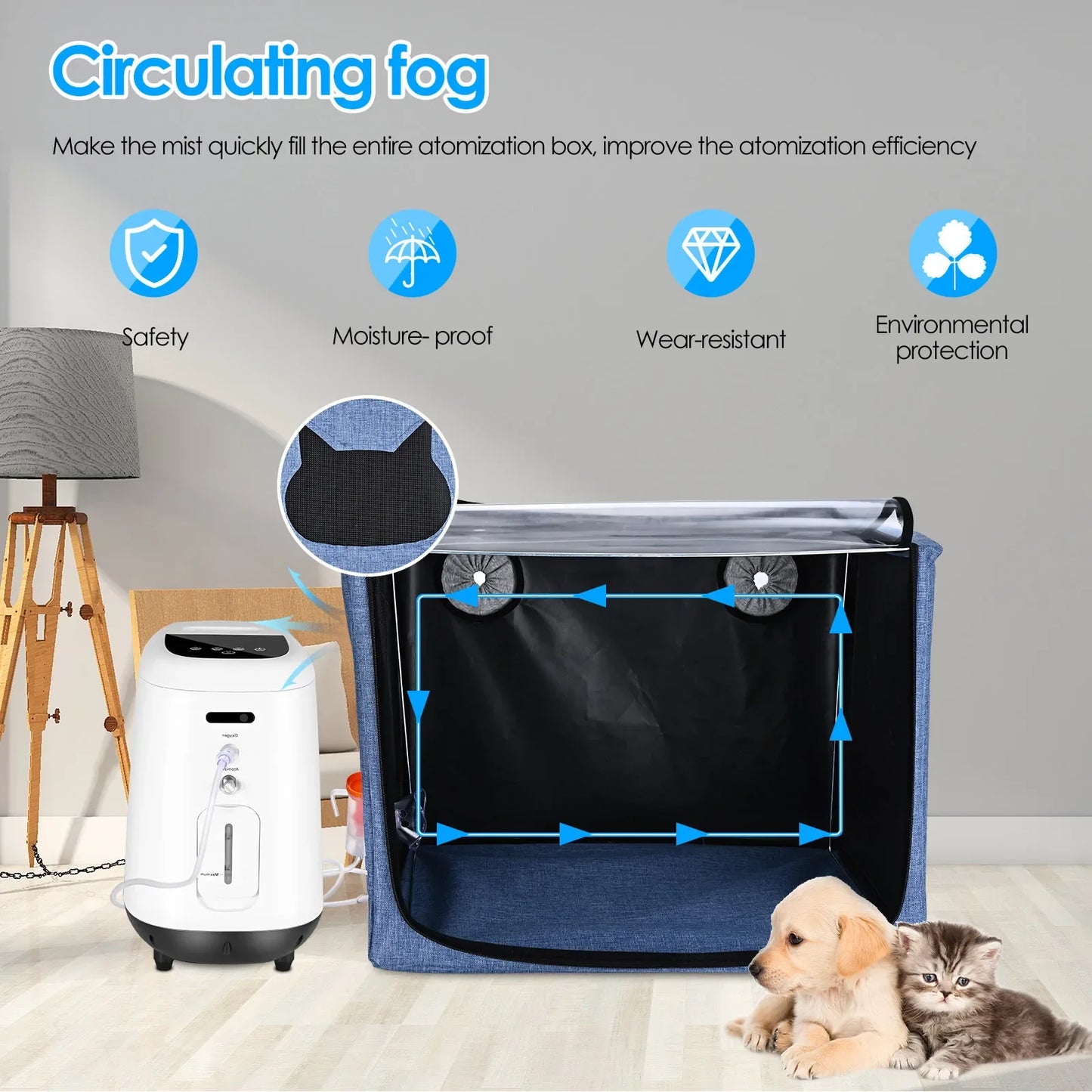 Portable Pet Oxygen Cage