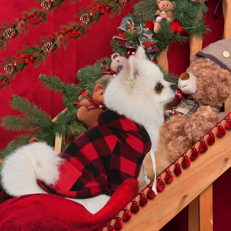 Classic Plaid Dog Hoodies
