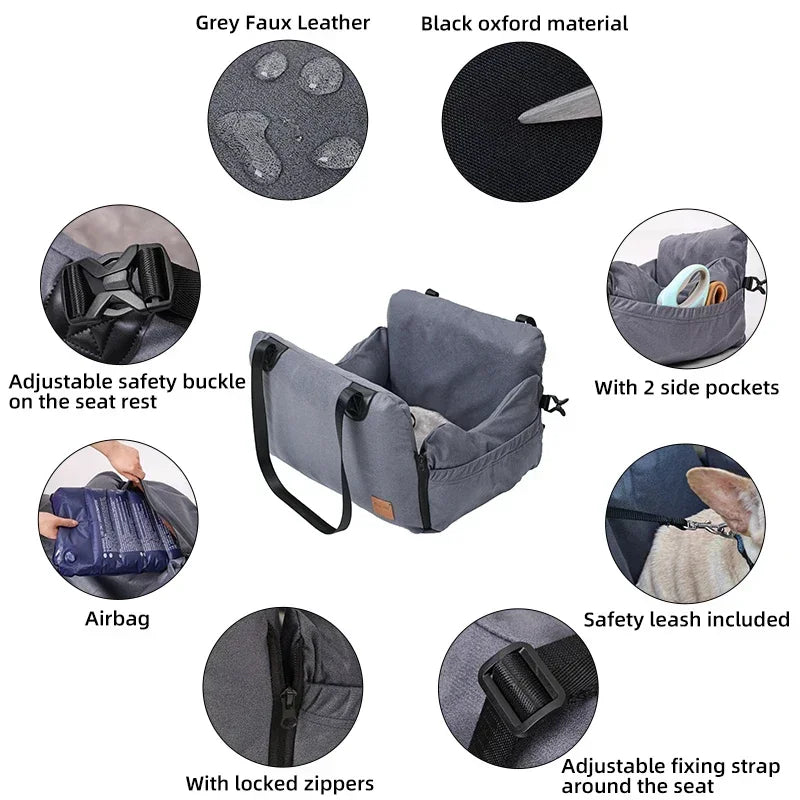 Premium Dog Car Booster With Air Bag