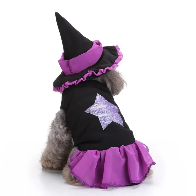 Funny Halloween Wizard Dog Costume