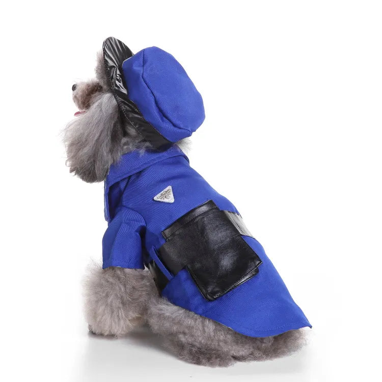 Funny Halloween Cop Dog Costume