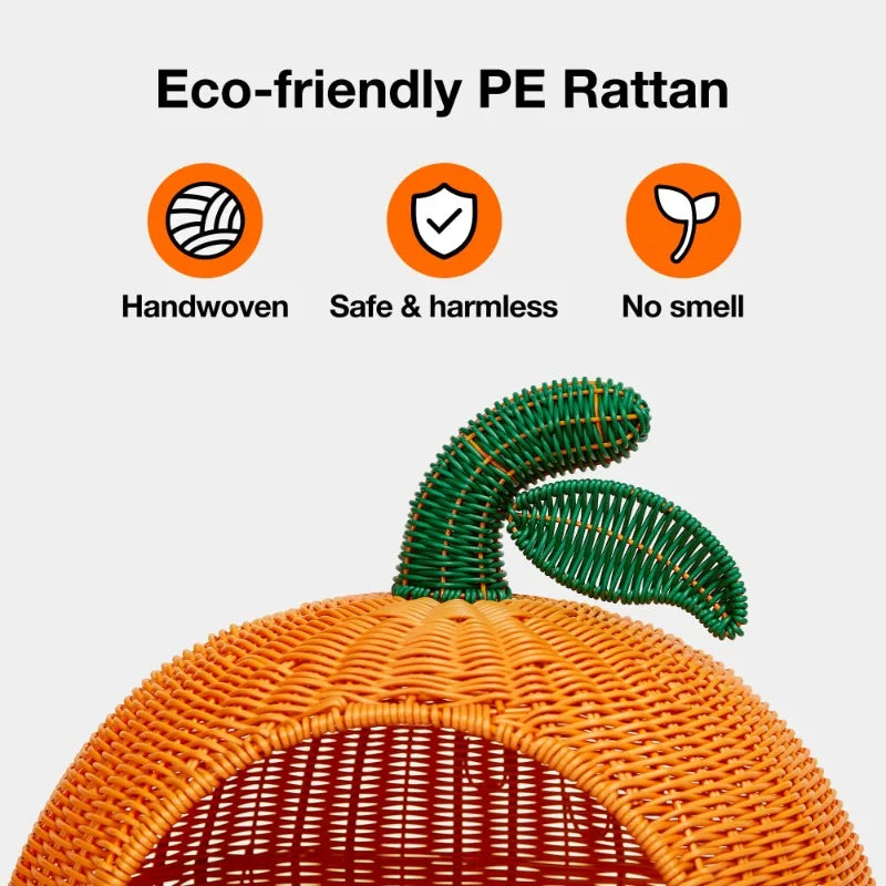 Hand Woven Rattan Cat Bed