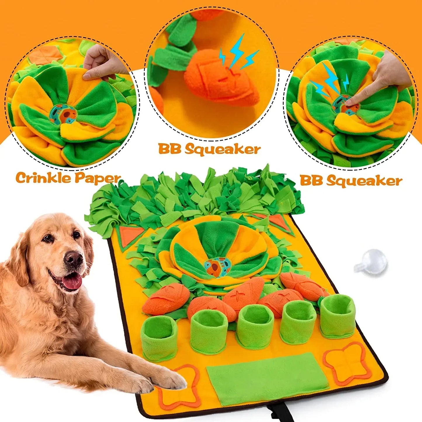 Interactive Puzzle Pet Snuffle Mat