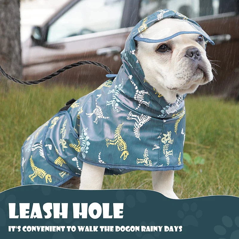 Quality Clear Hooded Dog Raincoat