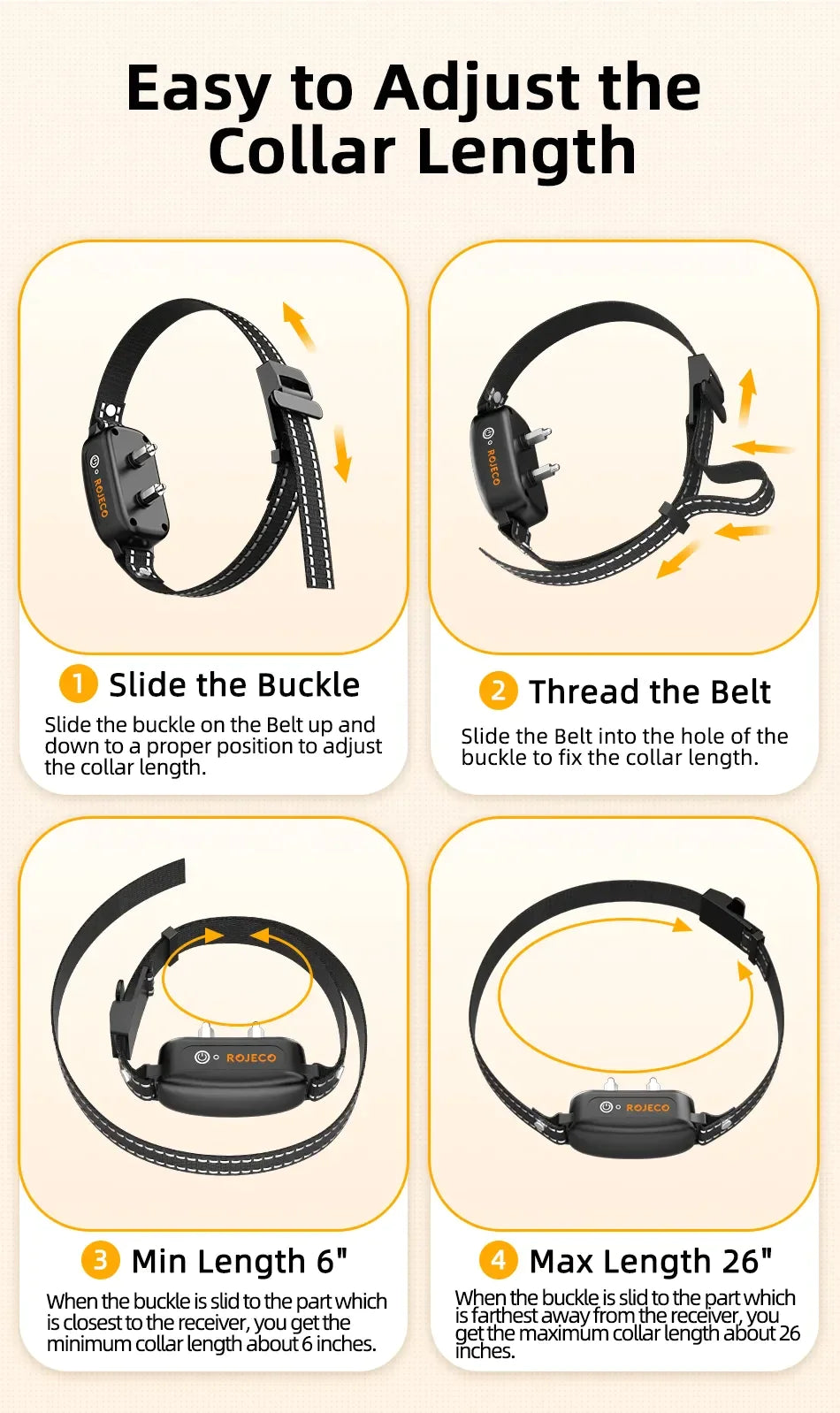 Rechargeable Remote Control IPX7 Dog Collar
