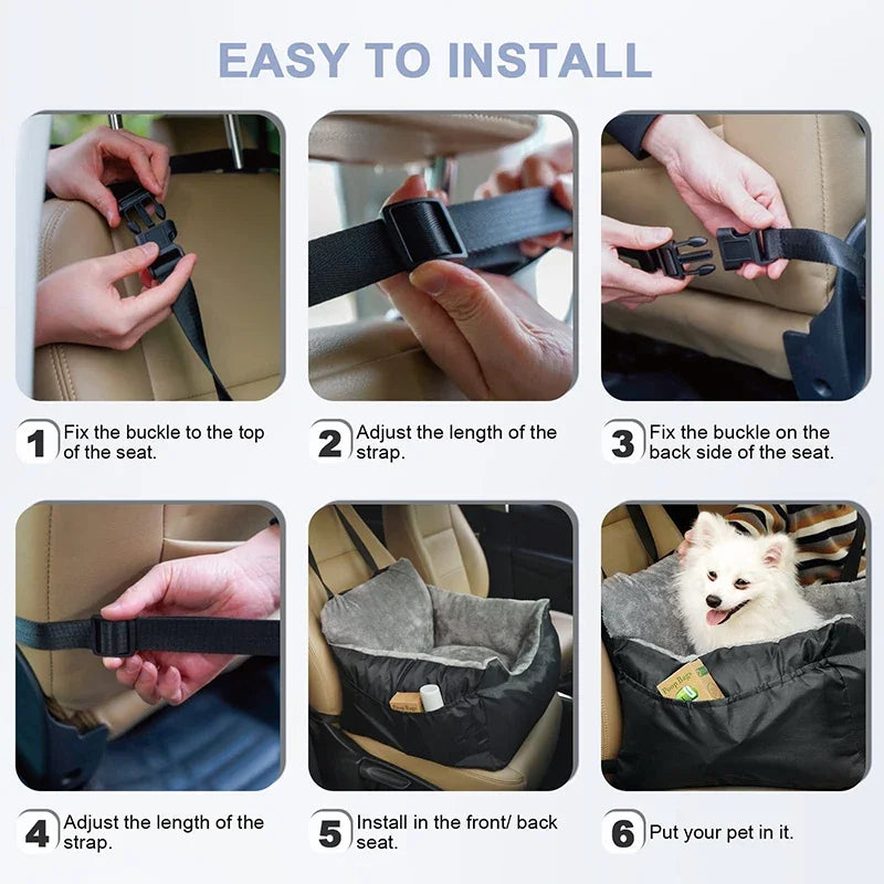 Luxury Soft Small Dog Car Seat Booster