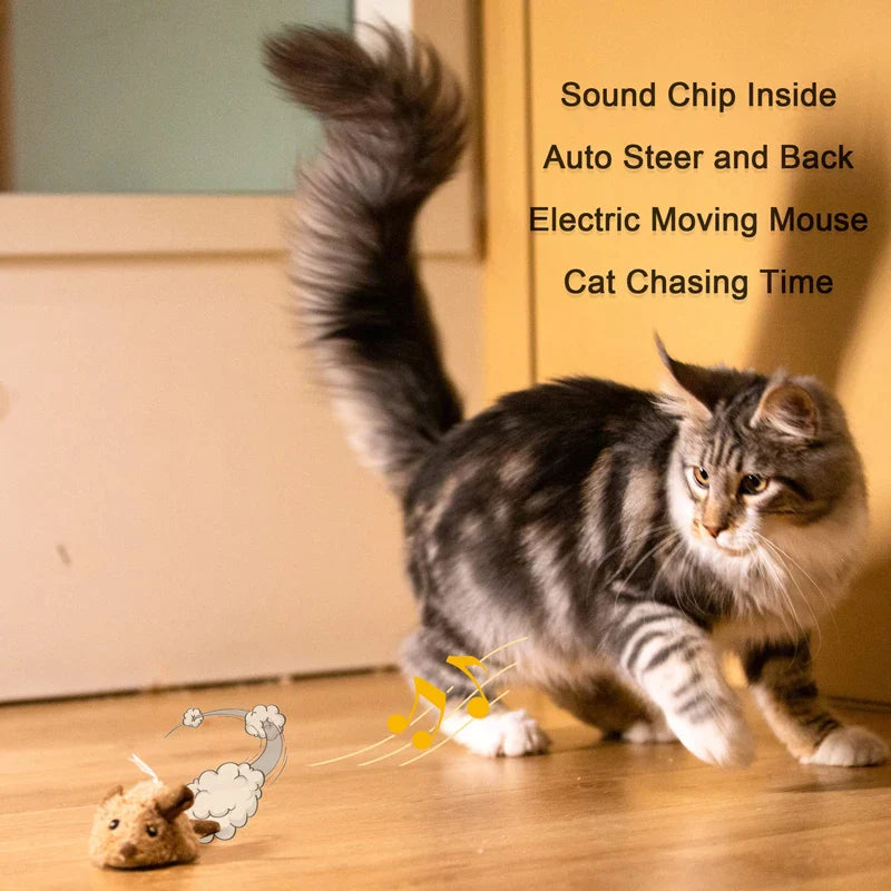 Realistic Automatic Moving Mouse Cat Toys