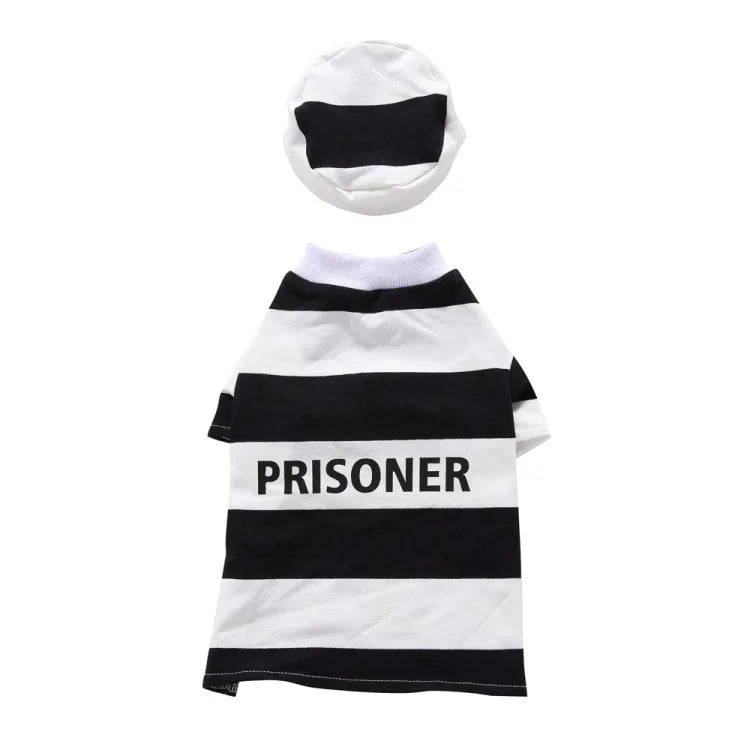 Funny Halloween Prisoner Dog Costume