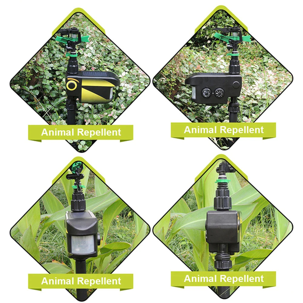 Solar Motion Activated Animal Sprinkler Repeller