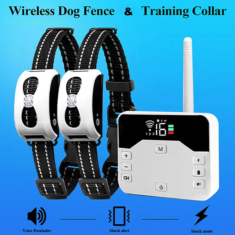 2 Function In 1 Dog Wireless Fence Training Collar