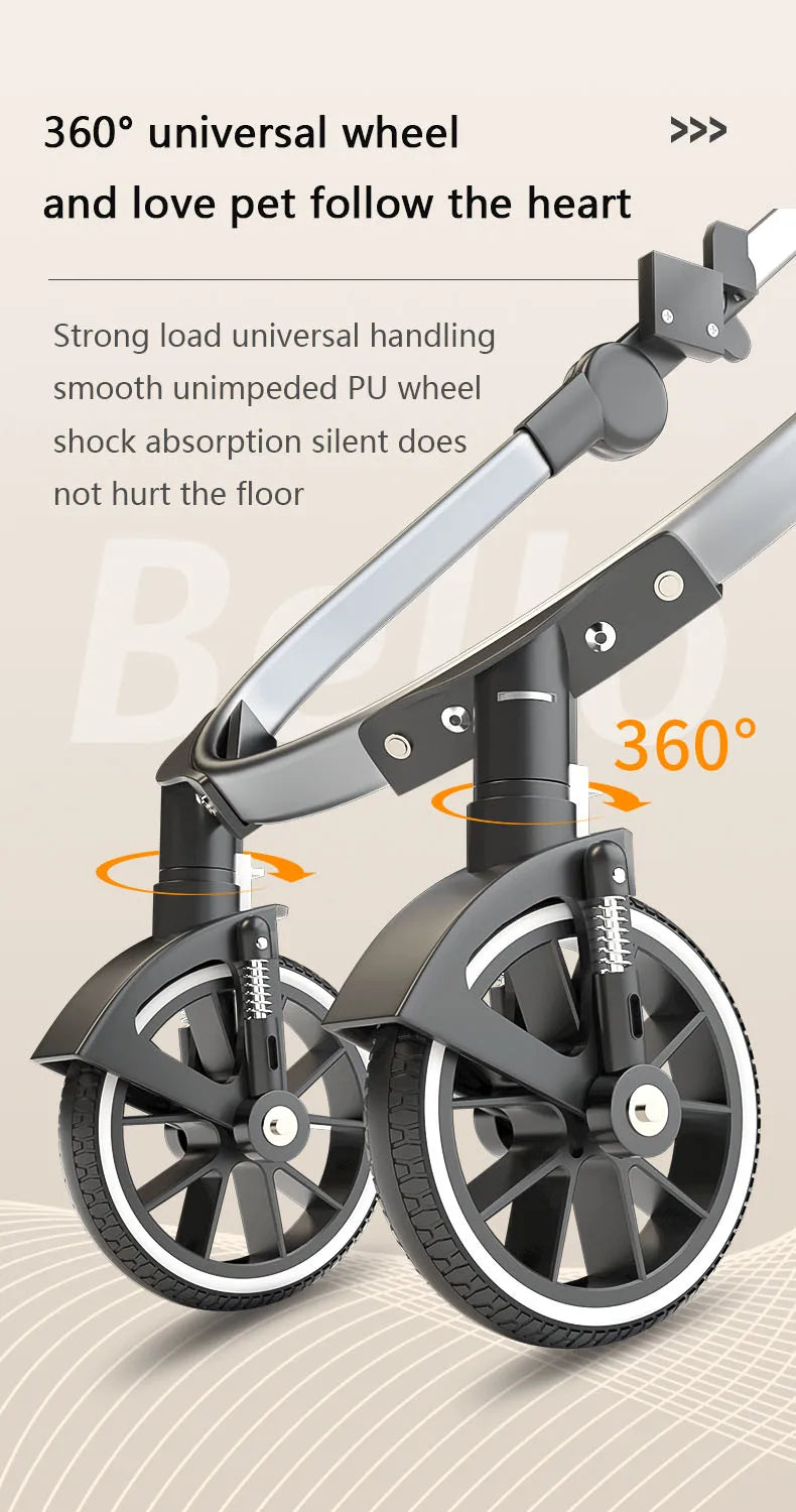 Lightweight Aluminum Frame Dog Stroller