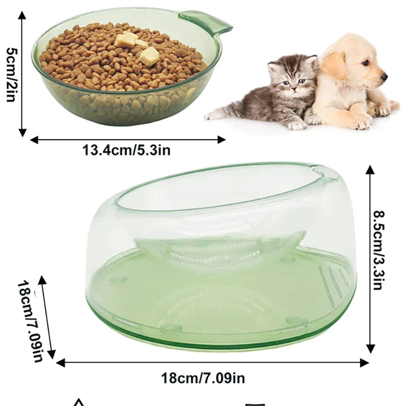 2 In 1 Non-Skidding Tilted Pet Bowl
