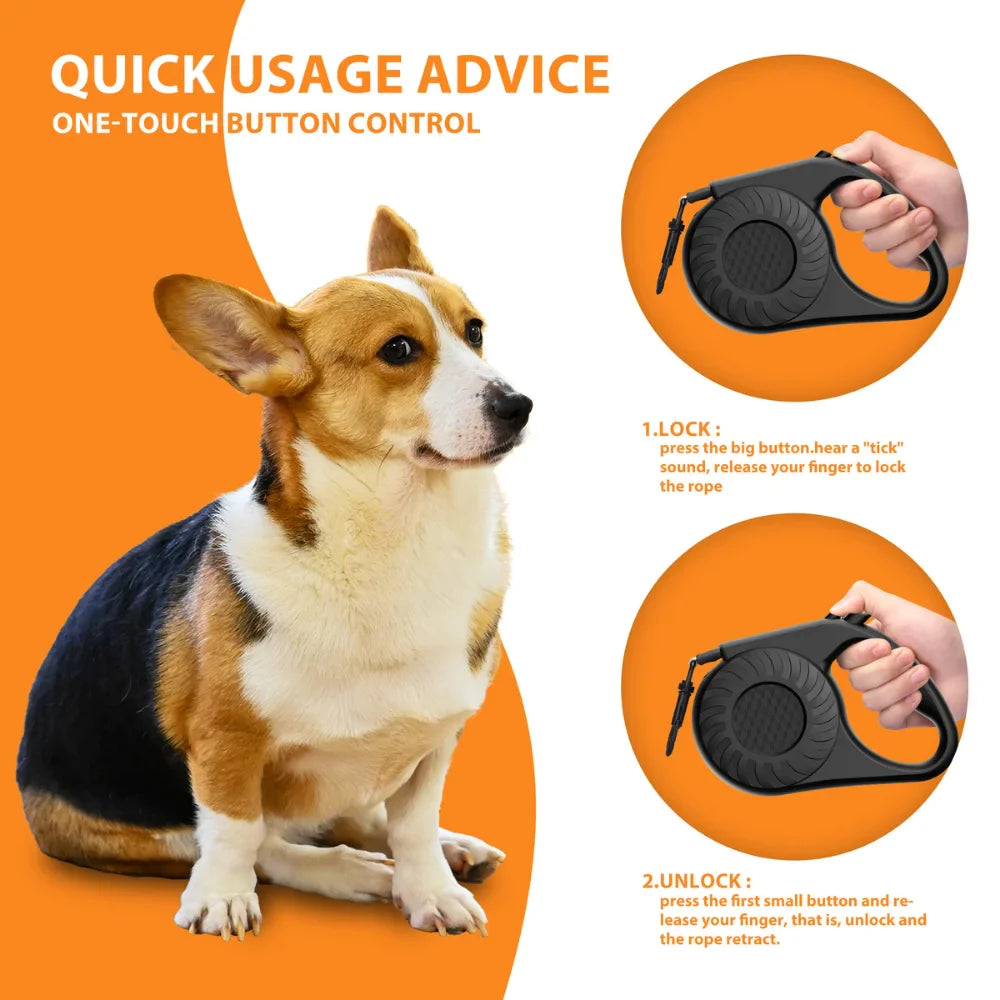 5M 50kg Retractable Large Dog Leash