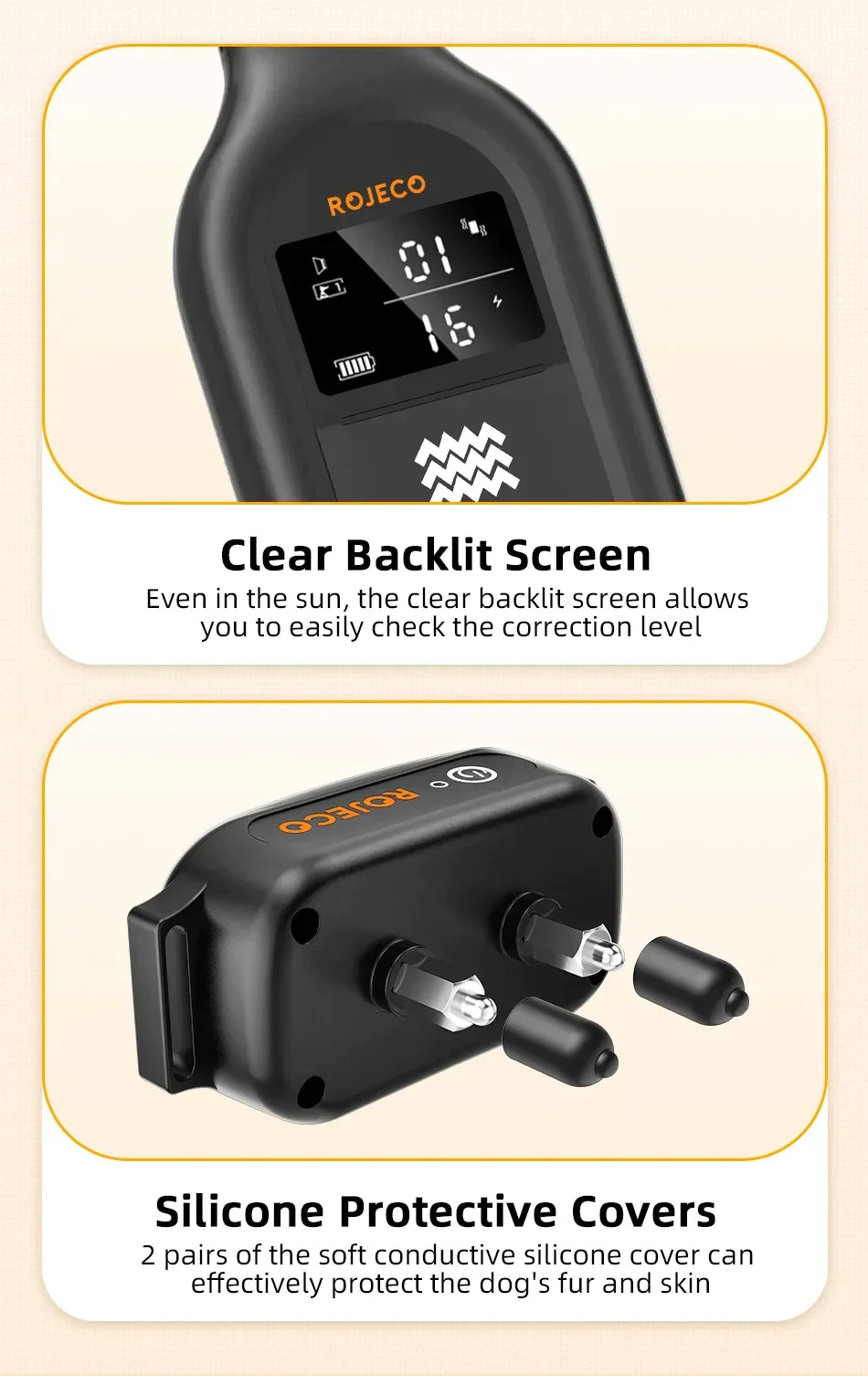 Rechargeable Remote Control IPX7 Dog Collar