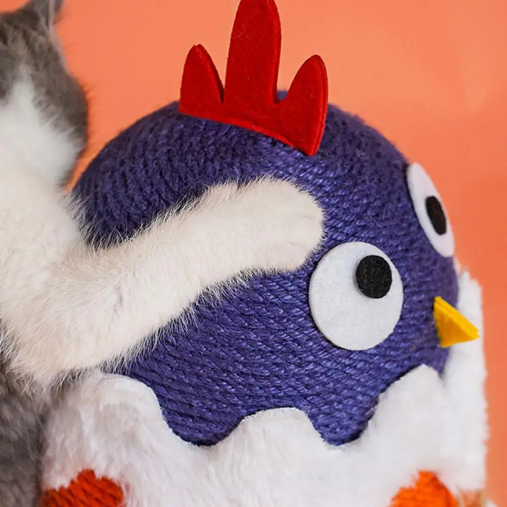 Cute Rooster Shape Cat Scratch Ball