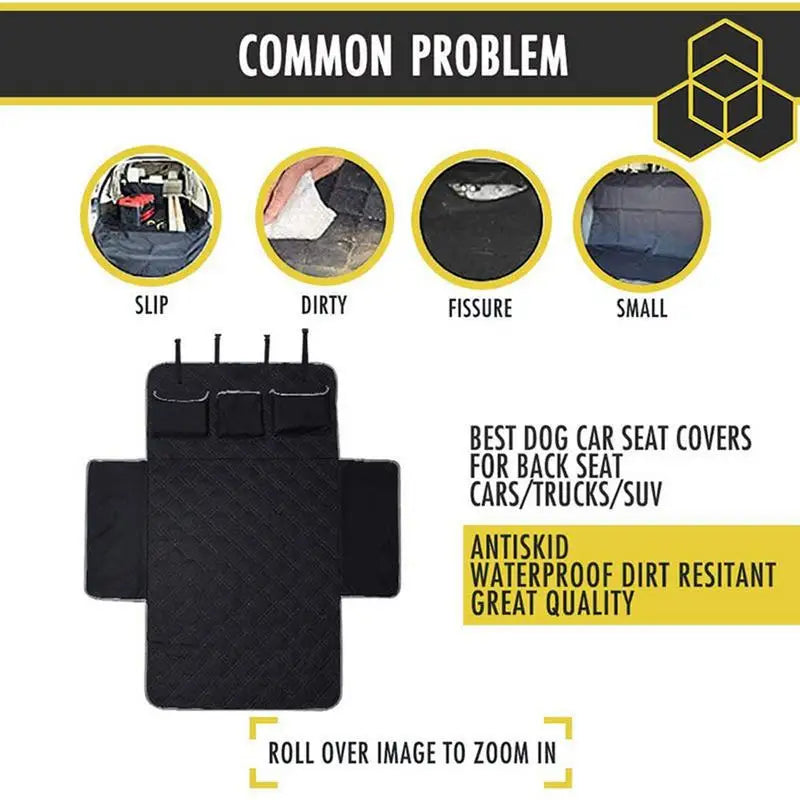 Storage Pocket Trunk Dog Car Seat Cover