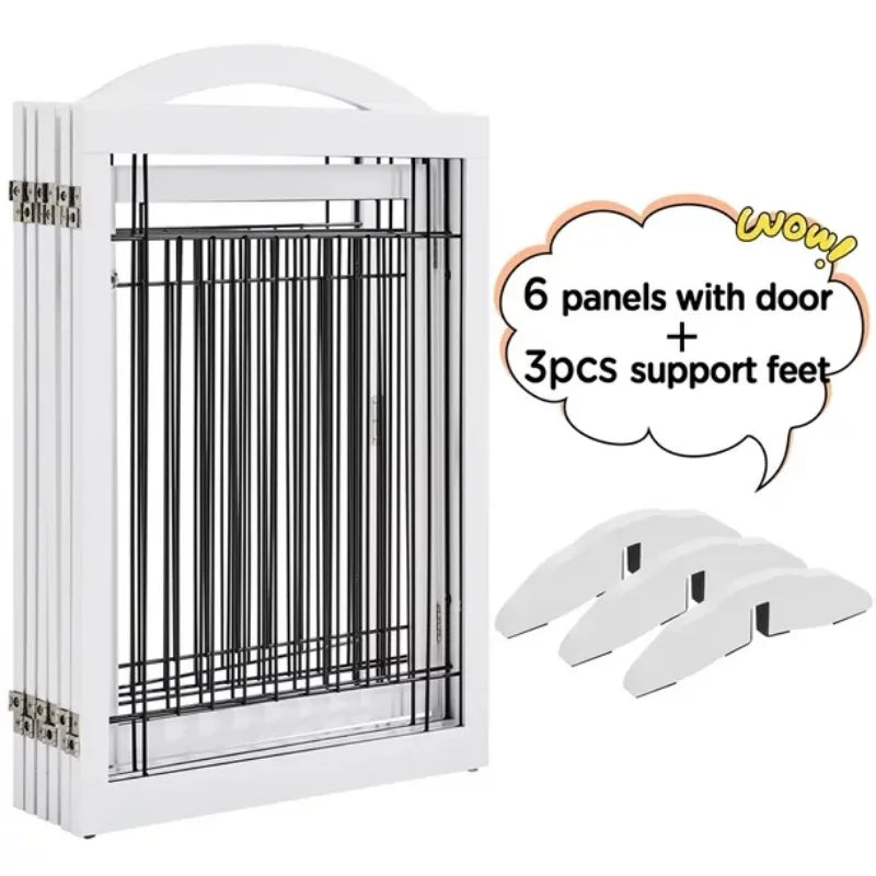 MDF & Metal 34″ Height Foldable Pet Gate