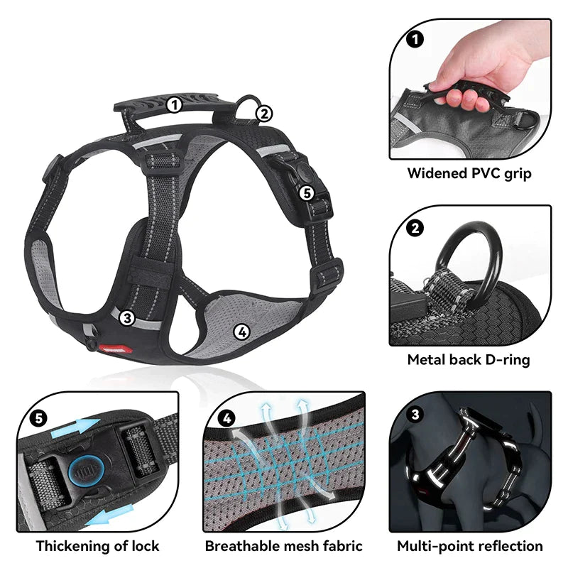Control Handle No Pull Dog Harness