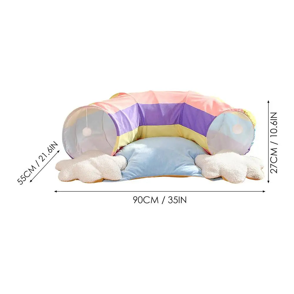 2 In 1 Rainbow Cat Maze & Tunnel