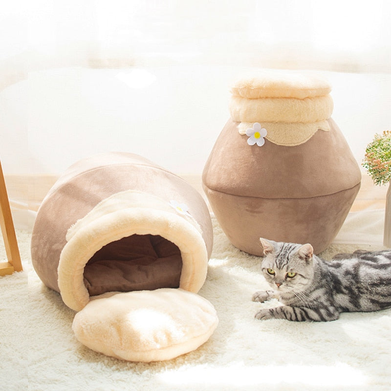 Luxury Winter Soft Plush Cat Bed