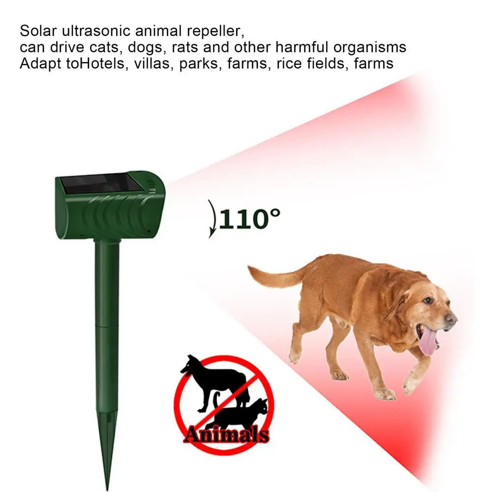 Ultrasonic Solar Power Rechargeable Pet Repeller