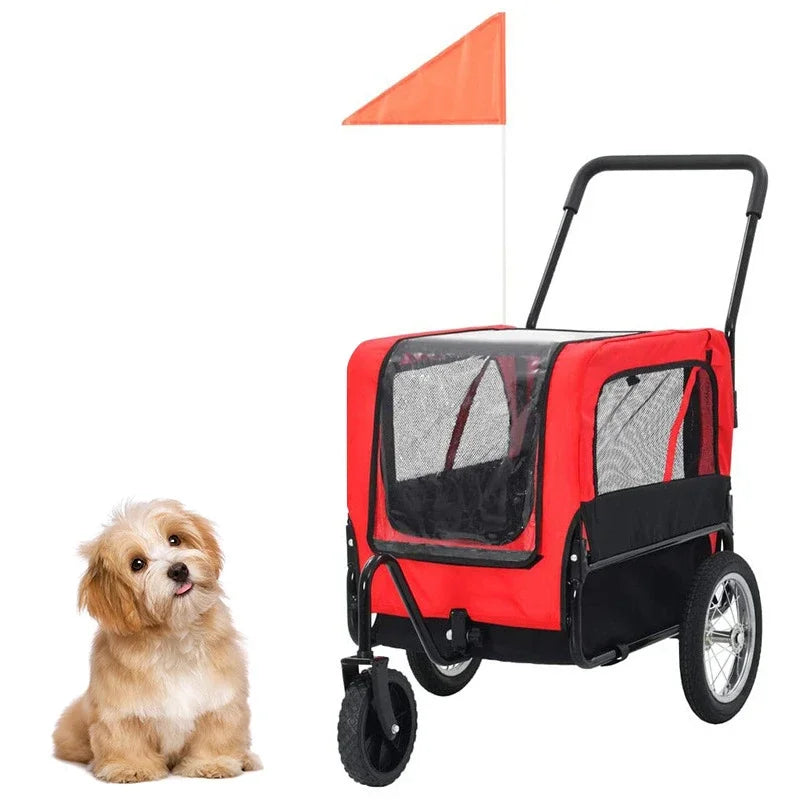 Protective Net Pet Cart Trailer