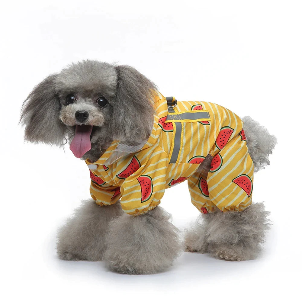 Fruit Print Waterproof Pet Raincoat