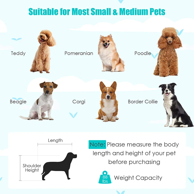 Foldable 3 Entrances Dog Bike Trailer