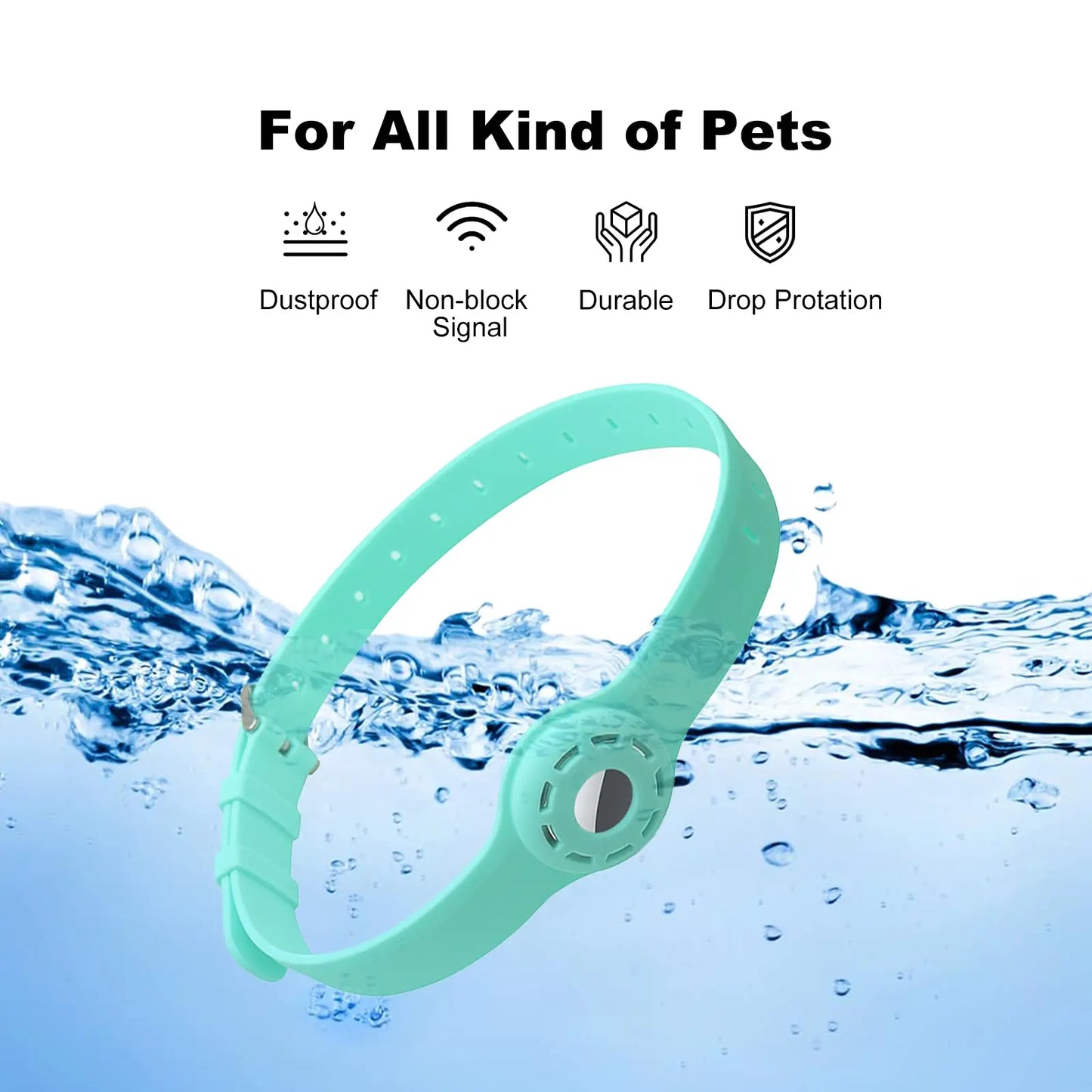 Silica Protective Dog AirTag Collar