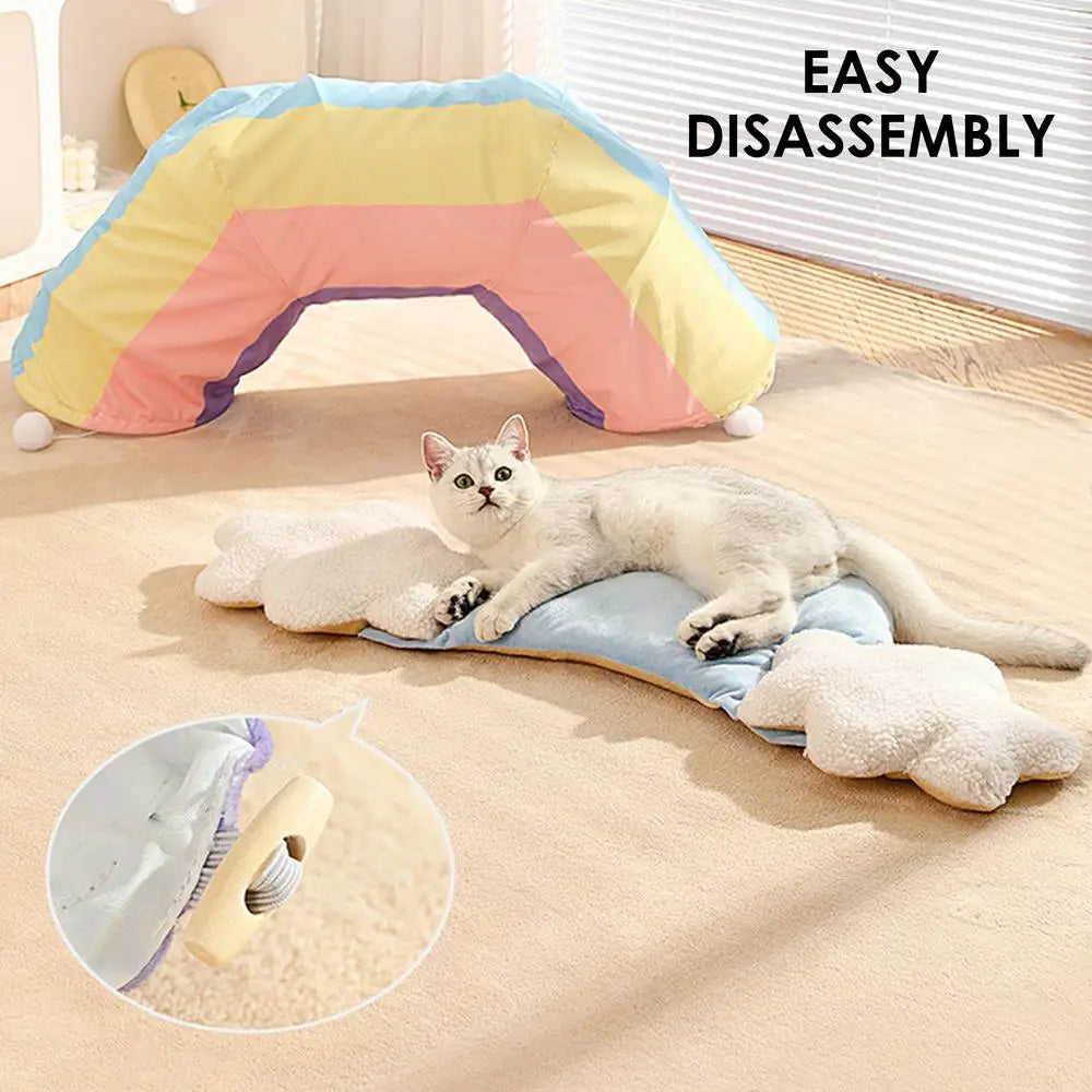 2 In 1 Rainbow Cat Maze & Tunnel
