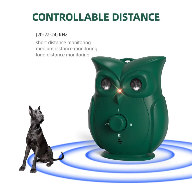 Ultrasonic Owl Shape Dog Bark Repeller