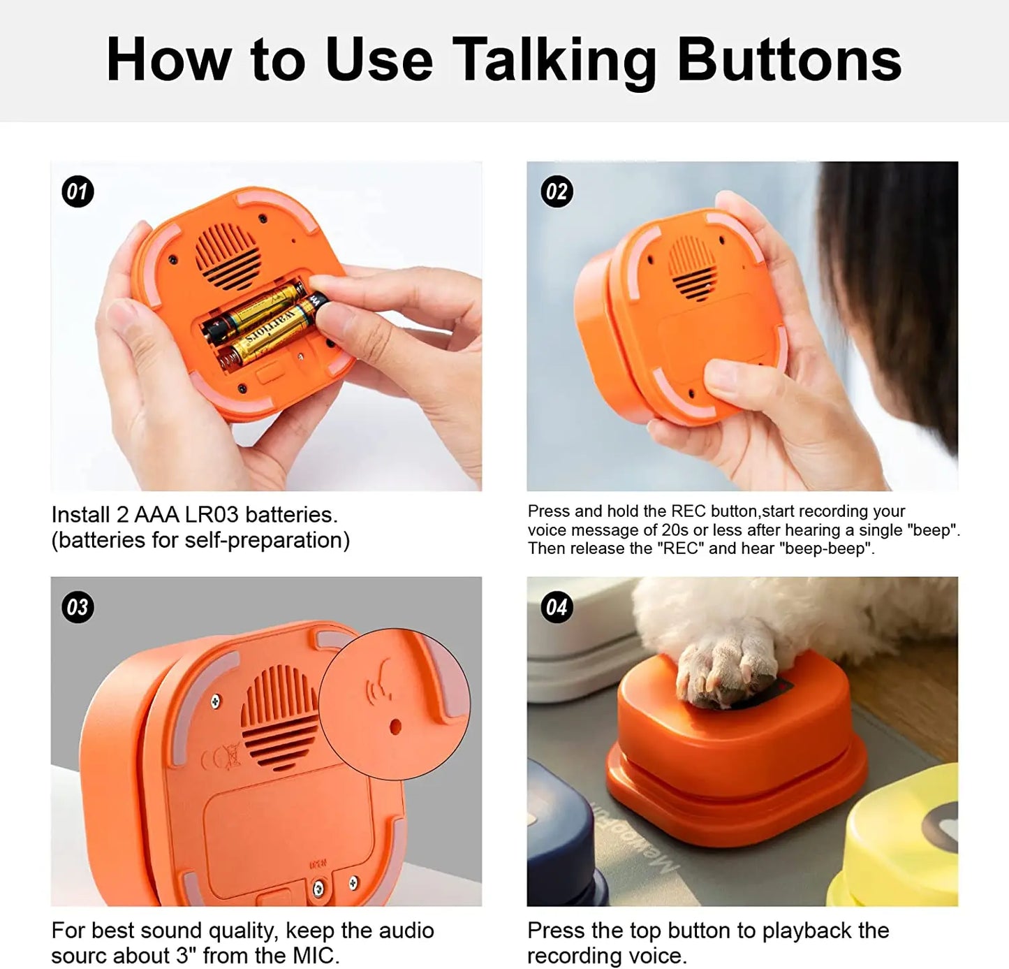 Fun Vocal Dog Recorder Talking Pad