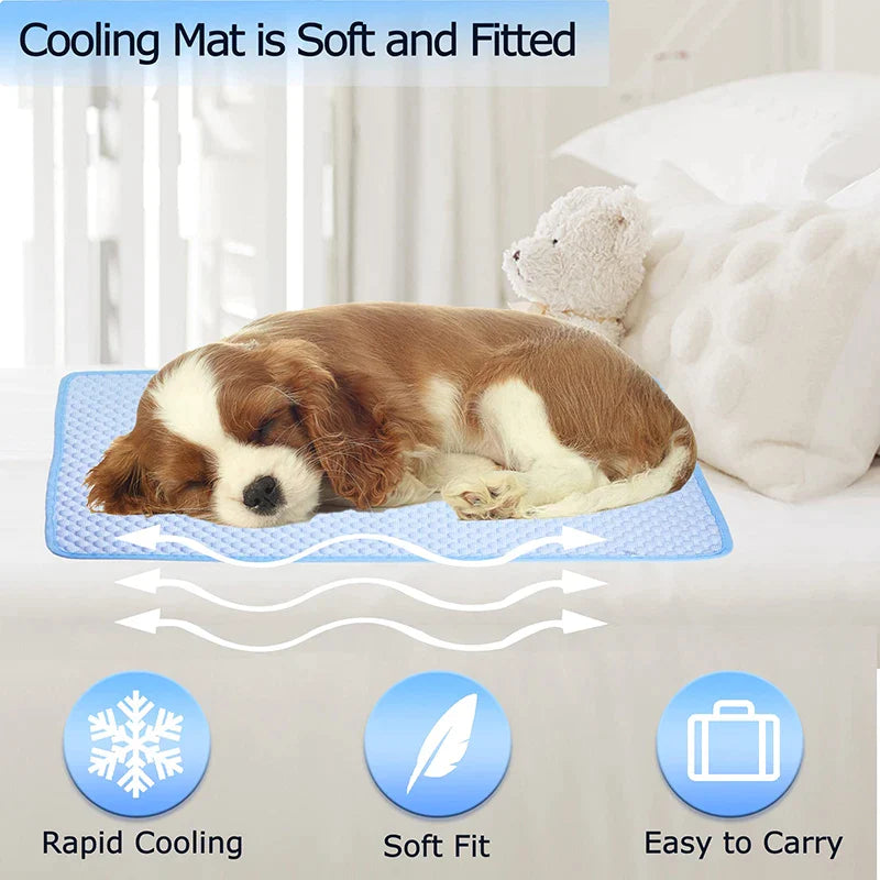 Cold Fabric Ice Silk Dog Cooling Mat