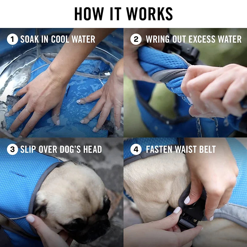 Reflective Strips Durable Dog Cooling Vest