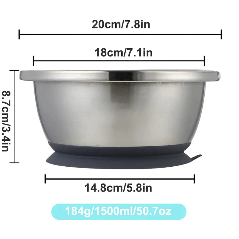 Non-Skidding Stainless Steel Dog Bowl