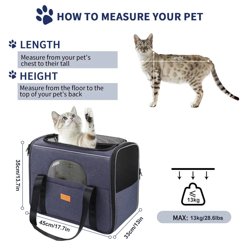 Durable Safe Locking Zipper Pet Carrier