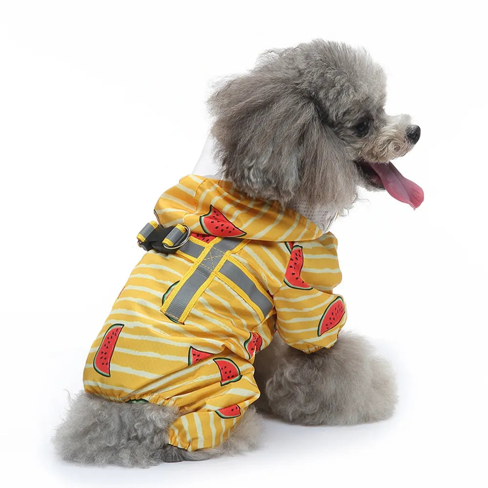 Fruit Print Waterproof Pet Raincoat