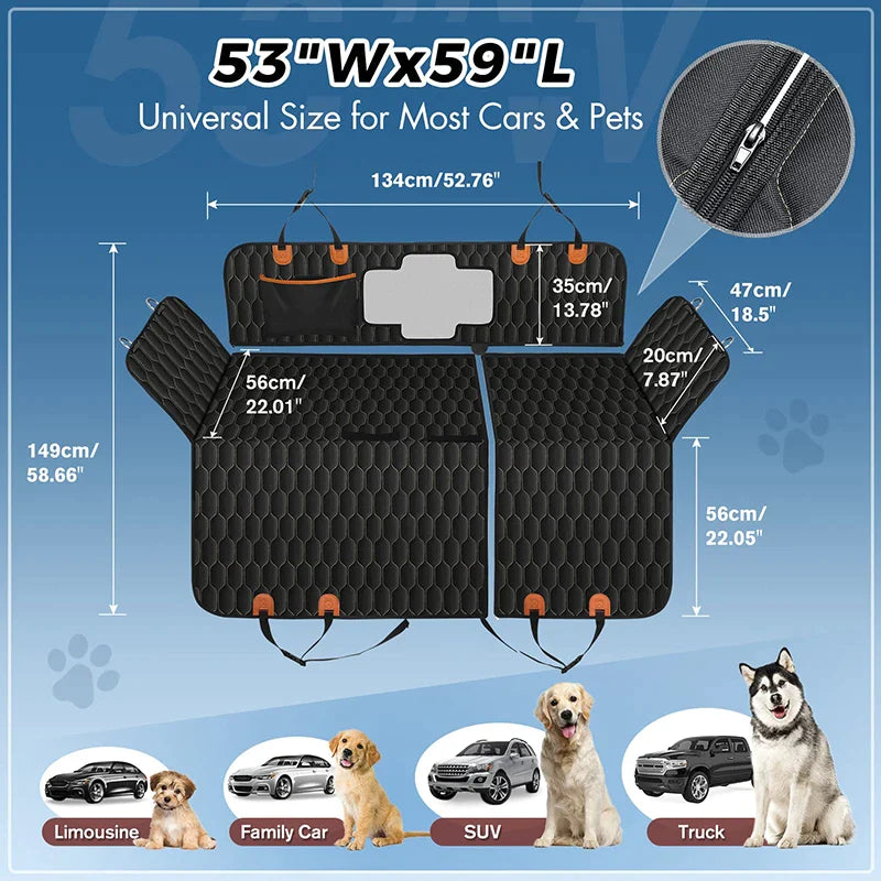 6 in 1 Dog Car Seat Cover