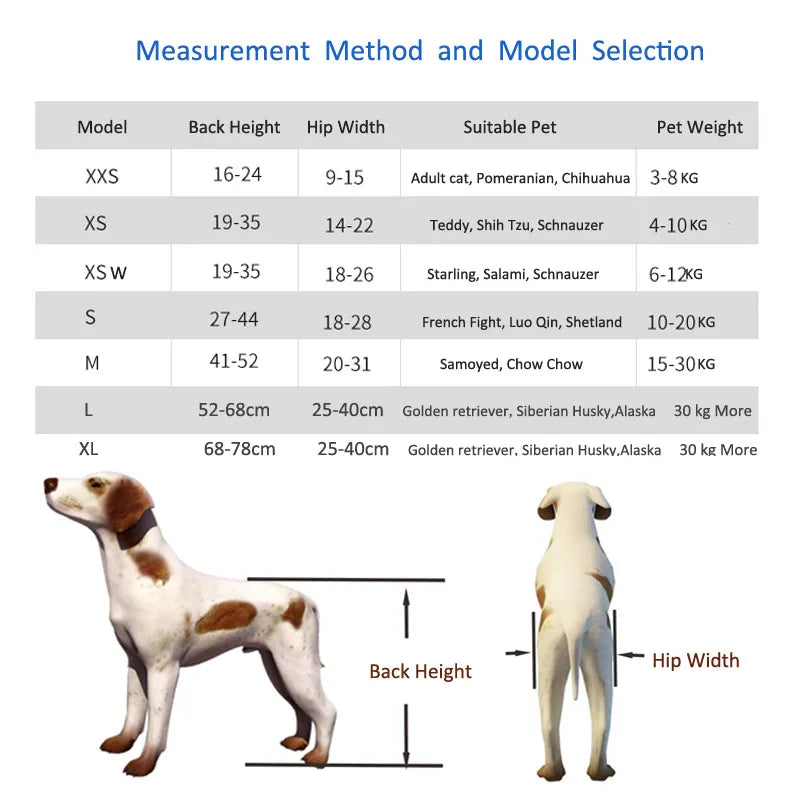 Nordic 4 Wheel Aluminum Dog Wheelchair