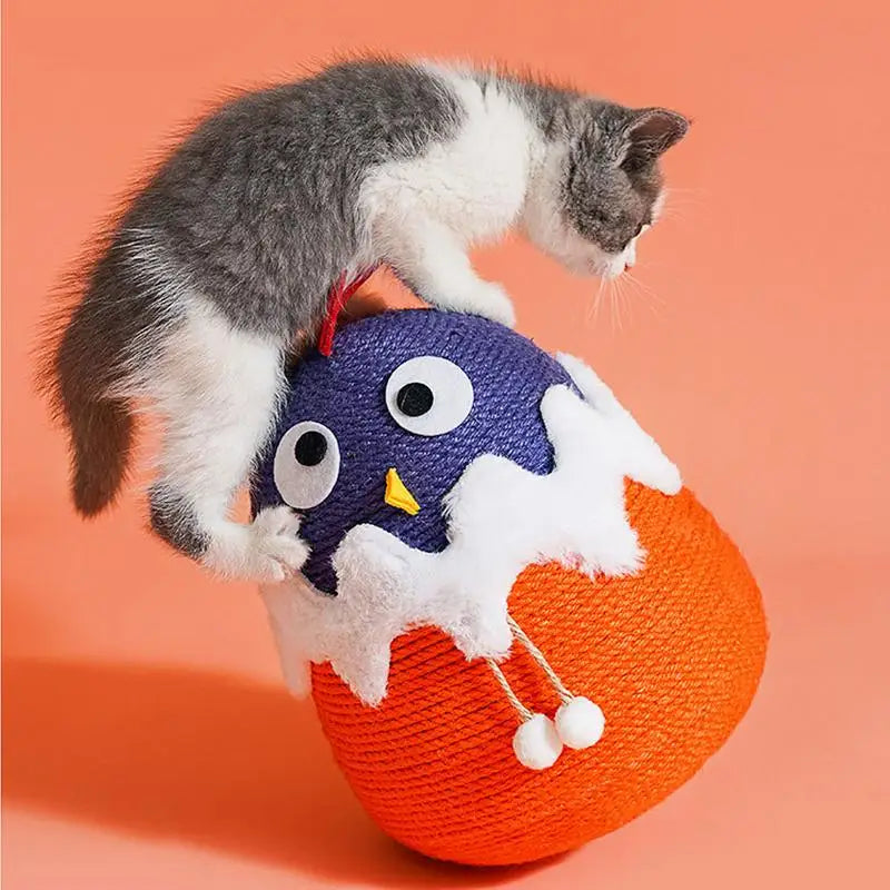 Cute Rooster Shape Cat Scratch Ball